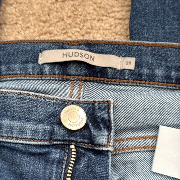 Hudson Nico Barefoot Bootcut in Olympic Raw Hem Stretch Jeans Size 29 - Picture 7 of 10